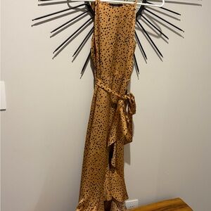 Forever 21 Tan Polka Dot Dress